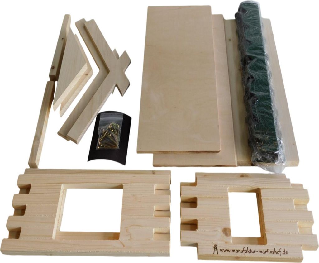 Vogelhaus Bausatz (groß), Schiefer grün