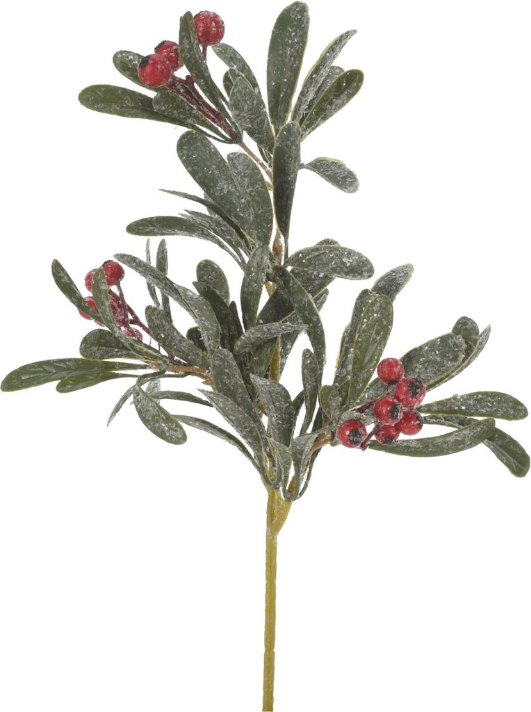 Grüner Zweig mit Beeren, 34cm, Variante A