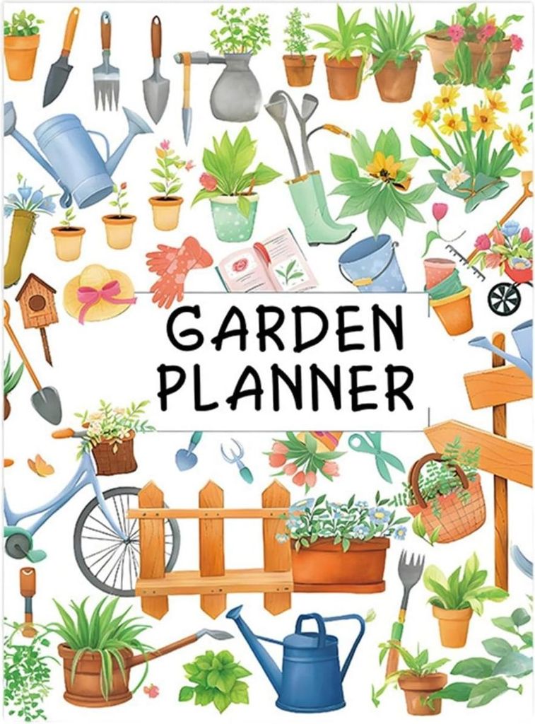 INF Bunter Gartenplaner Notizbuch - Ganzjährige Garten Journal