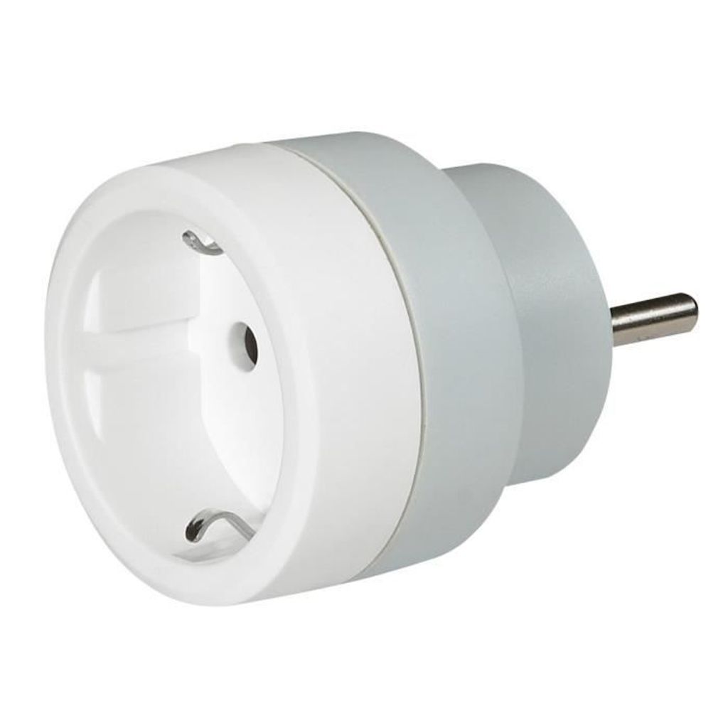 C2G 80809, Typ F, Typ E (FR), 230 V, 16 A, Grau, Weiß, 3680 Produktbild 