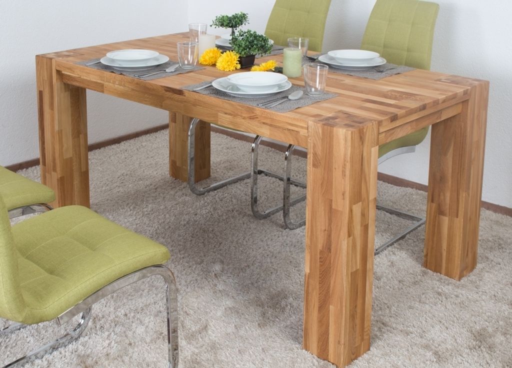 Esstisch Wooden Nature 115 Eiche massiv geölt - 160 x 90 cm (B x T)