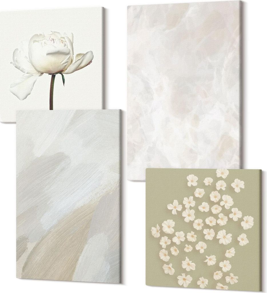 Leinwandbilder Mehrteilig 4-teilig – Modernes Design – Hochwertiger Polycanvas Kunstdruck – Wanddekoration & Wandkunst – Bilder für Zuhaus...