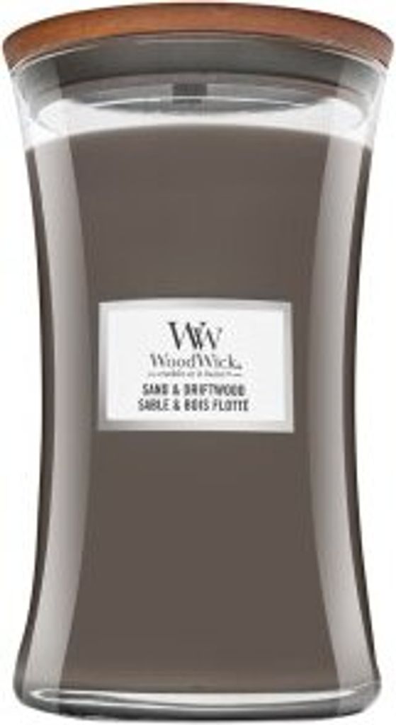 WoodWick Bougie parfumée Sand & Driftwood avec mèche en Image du produit 