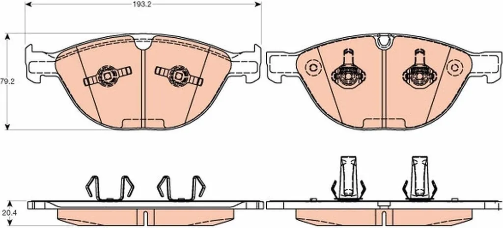 Plaquettes de frein TRW GDB2026 pour stopper les bruits et vibrations