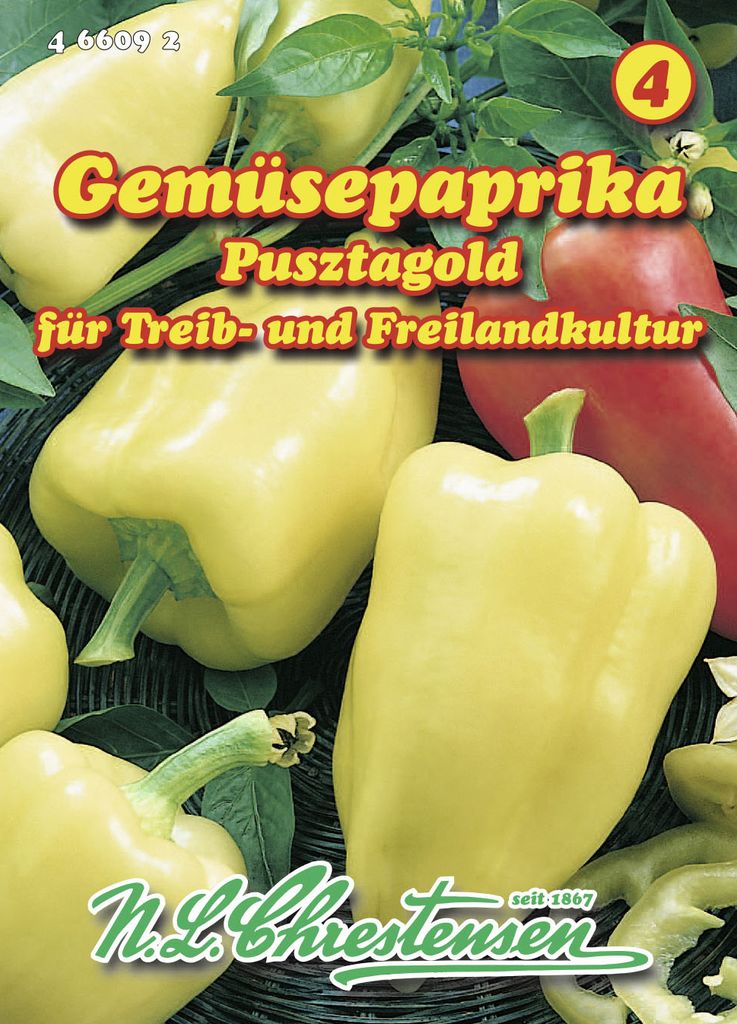 Gemüsepaprika Pusztagold | Paprikasamen von N.L. Chrestensen