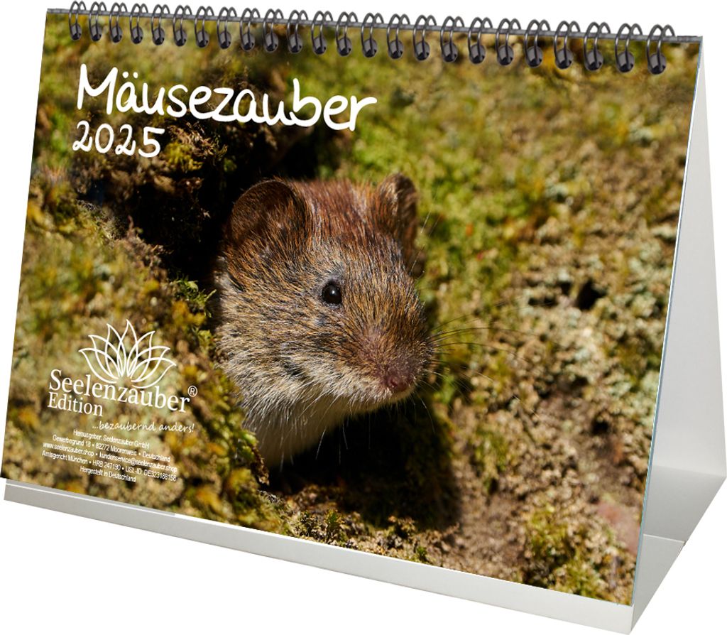 Mäusezauber DIN A5 Tischkalender für 2025 Mäuse - Seelenzauber