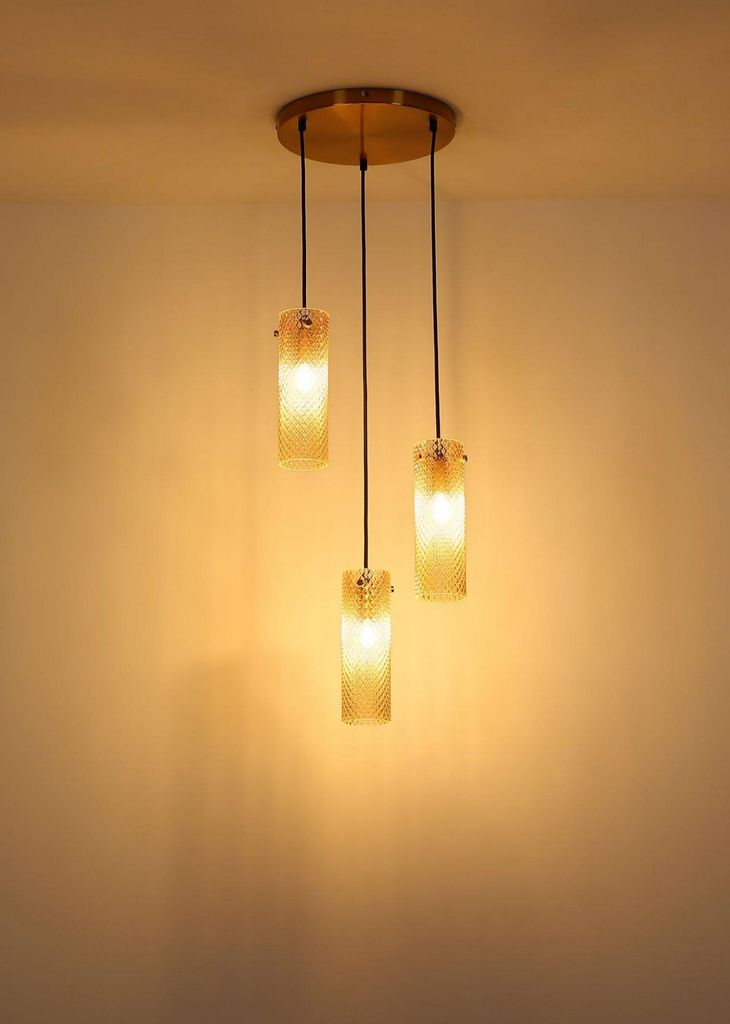 GLOBO Lighting Hängeleuchte KAROLO DH 35x120 cm gold Hängelampe