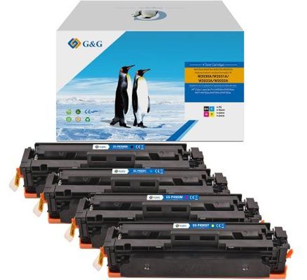 Kompatibel mit HP 415A Toner Multipack schwarz, cyan, magenta, gelb