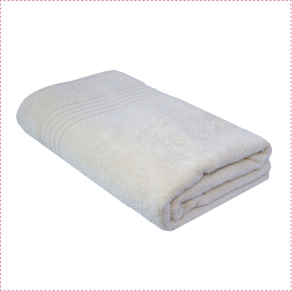 GLAESERhomestyle Badehandtuch | 3er Set | 100 x 150 cm | Champagne | 100% Baumwolle