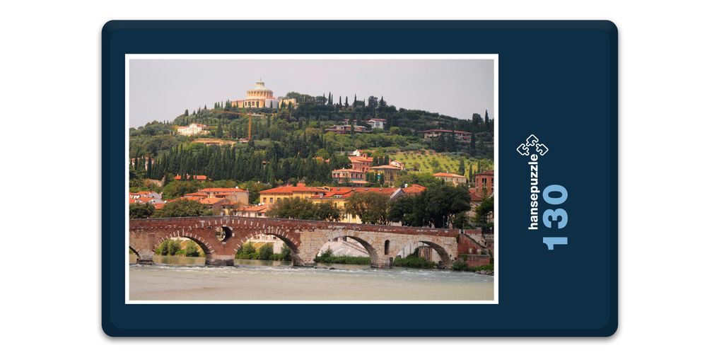 hansepuzzle 17363 - Italien Puzzle, 130 Teile, Orte, 28,7 x 20,0cm mit hochwertiger Aufbewahrung, Kartonbox und wiederverschließbarem Beutel