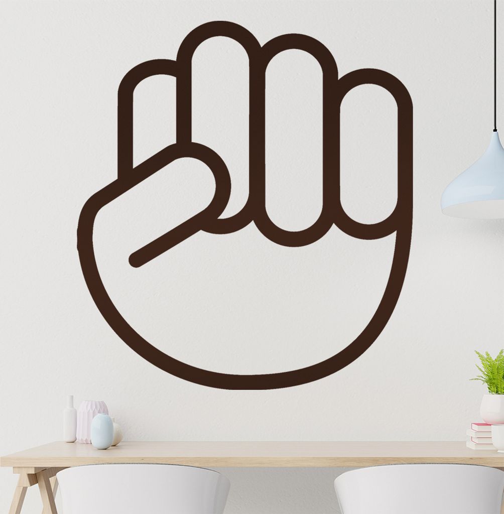 The Shocker Fist Wandtattoo in 6 Größen - Wandaufkleber Wall Sticker - Dekoration, Küche, Wohnzimmer, Schlafzimmer, Badezimmer