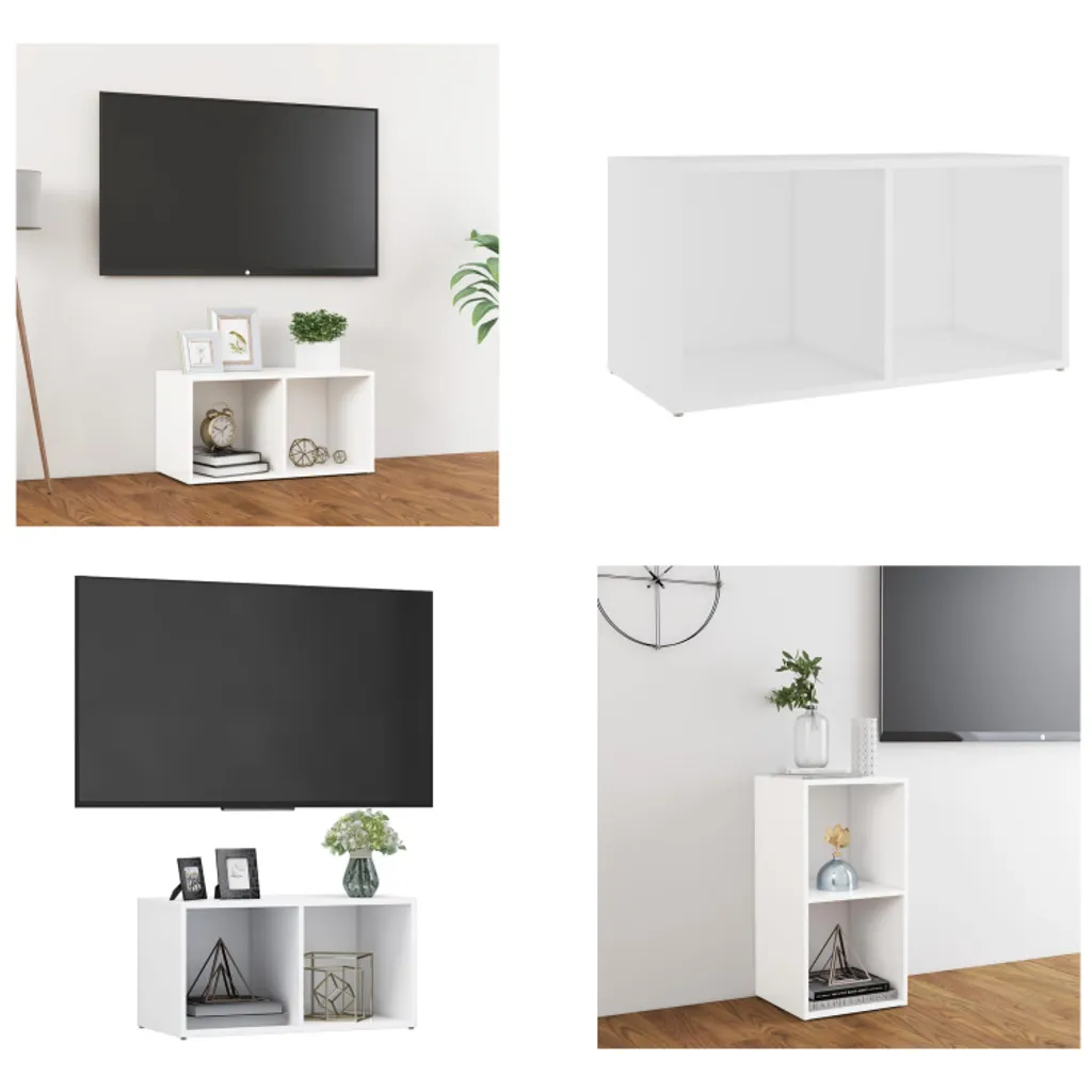Mobile TV vidaXL Bianco 72x35x36,5 cm - Mobiletto Basso Salvaspazio