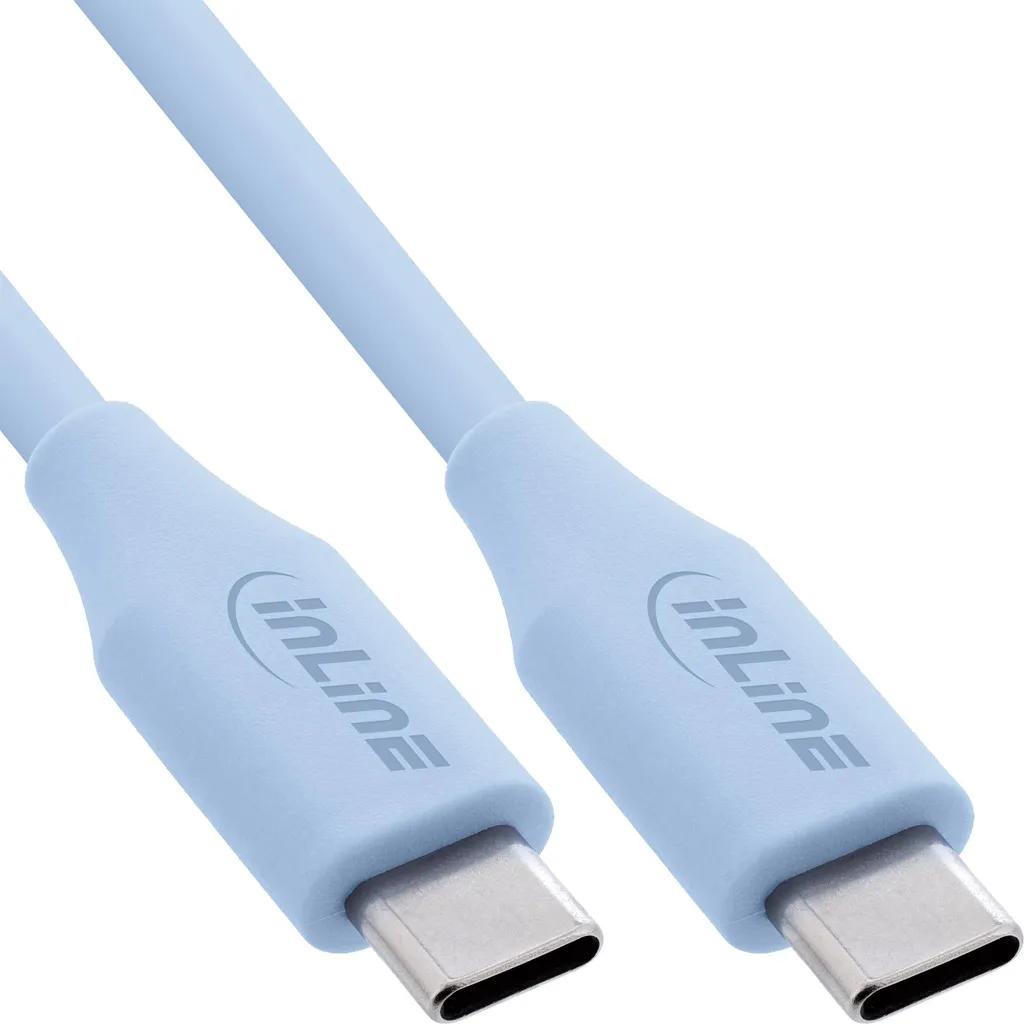 Cavo InLine USB-C 100W Ice Candy Blu 1m - Ricarica Rapida Premium