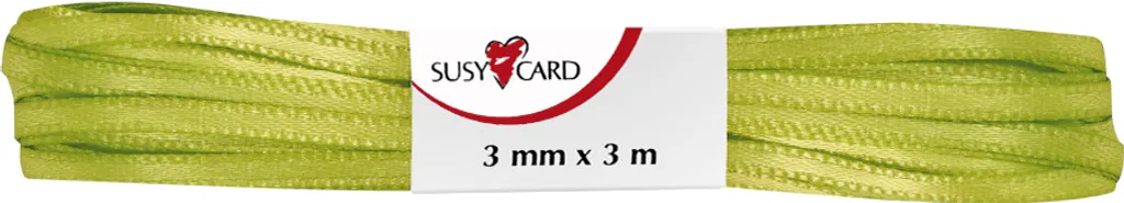 Nastro Doppio Raso 3mm Verde Chiaro Susy Card 40002323 | Bobina 3m