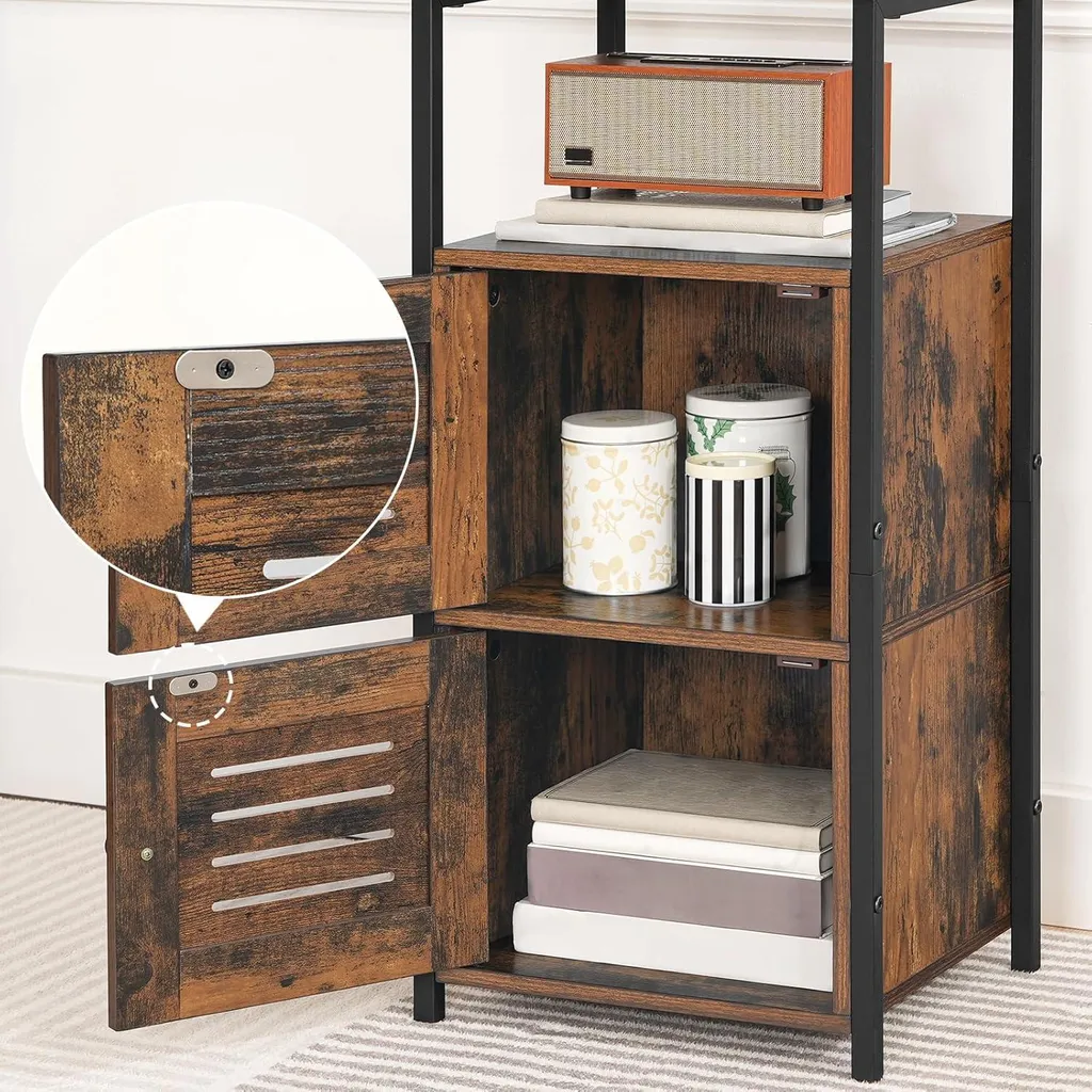 Armoire d'appoint à lamelles avec pieds réglables VASAGLE - Modèle LSC