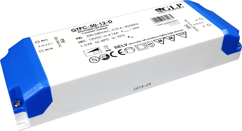 Gtpc-50-12-D: Glp Psu Triac Dimmable Led Driver 12V / 1 ~ Zdjęcie produktu 