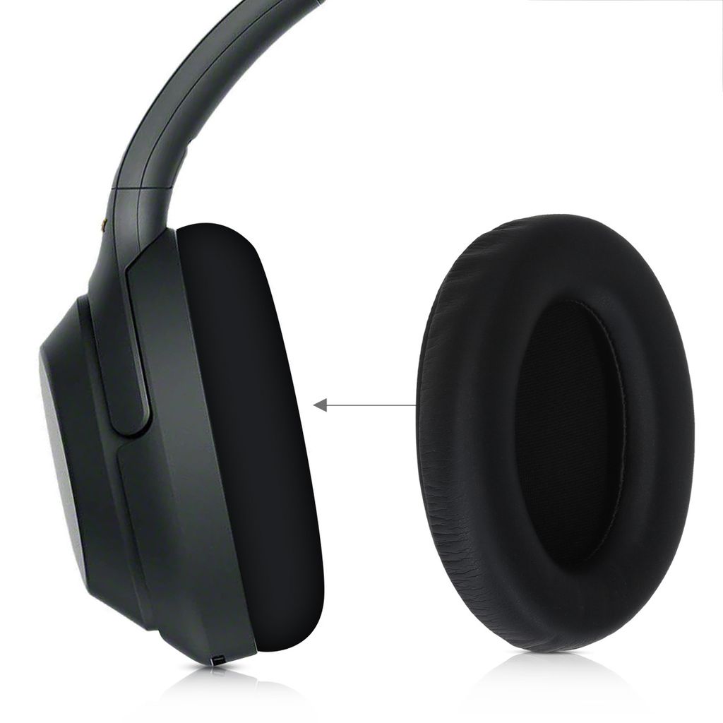 Geräuschisolierung Memory-Schaum SOULWIT® Professionelle WH1000XM3 Ersatz Ohrpolster für Sony WH-1000XM3 Over-Ear-Kopfhörern mit weichem Proteinleder
