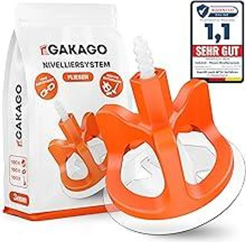 Sistema di livellamento per piastrelle Set da 300 pezzi 3 mm - Ausilio per la posa per una perfetta stuccatura - Portata superiore per piastrelle di spessore compreso tra 3 e 18 mm - Protezione delle piastrelle grazie a rondelle protettive