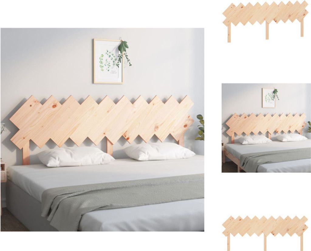 vidaXL Bett-Kopfteil 196x3x80,5 cm Massivholz Kiefer -  Produktbild 