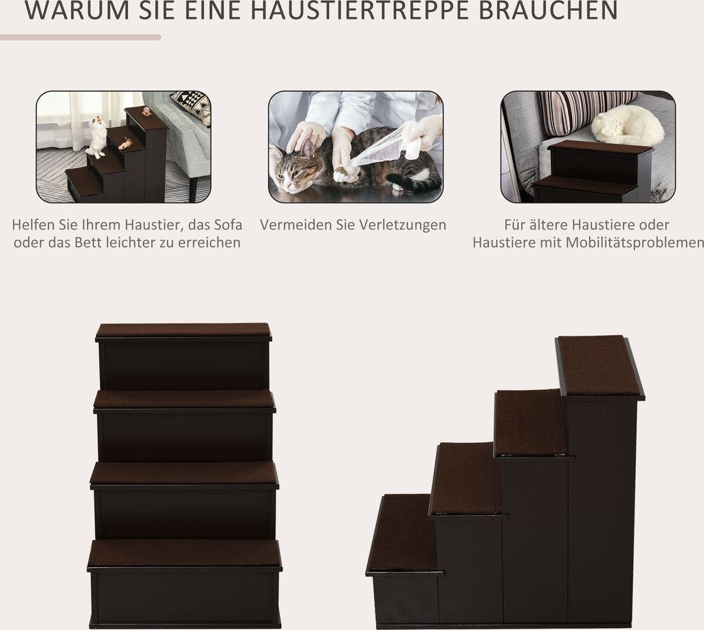 Schody pro domácí mazlíčky D06-078, 4stupňové, s Obrázek produktu 8