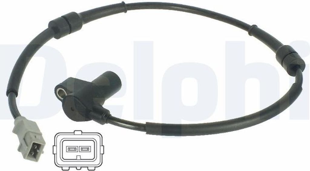 DELPHI ABS Sensor Raddrehzahl passend für PEUGEOT 306 Schrägheck (7A, 7C, N3, N5) SS20067