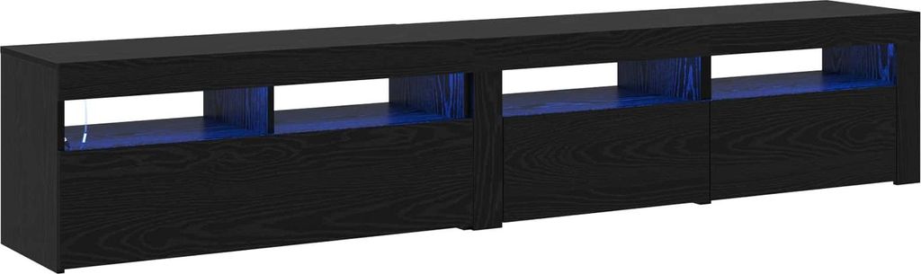 TV-Schränk 2 pcs Schwarz Eichen-Optik 210 x 35 x 40 cm