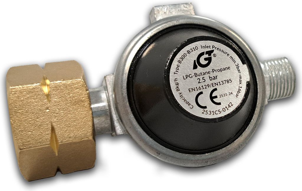 Gasregler 2,5 bar Druckregler Abflammgerät Dachbrenner Druckminderer Propangas