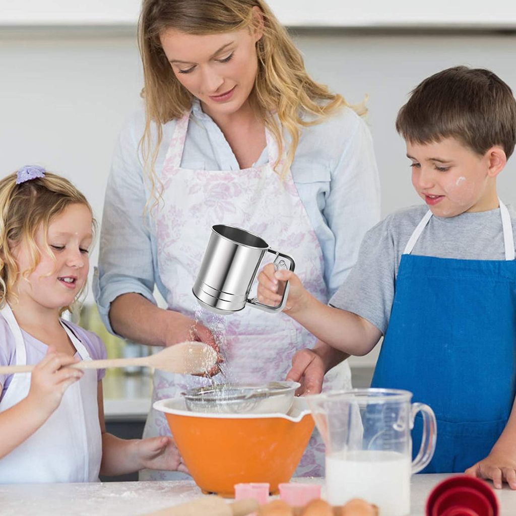 Leikance Mehlsieb Aus Edelstahl - Manuelles Küchensieb Für Mehl & Pulver