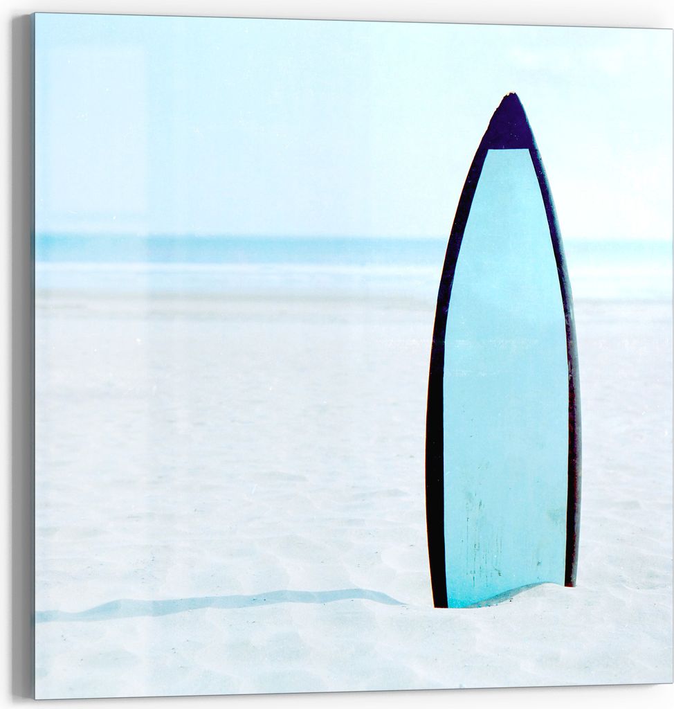 DEQOART Glasbild Echtglas 50x50 cm 'Stilles Abenteuer' Wandbild Bild modern Deko
