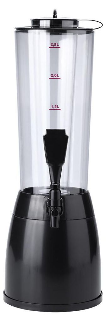 2,5 l Biermaschine, Getränkespender, Eisrohr für Wein, Wasser, Saft, Bar-Zubehör, Schwarz