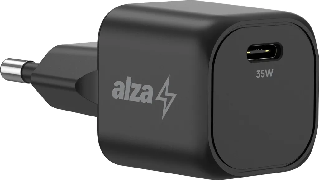 Chargeur USB-C 35W AlzaPower G320C - Technologie GaN Compacte Noir Mat