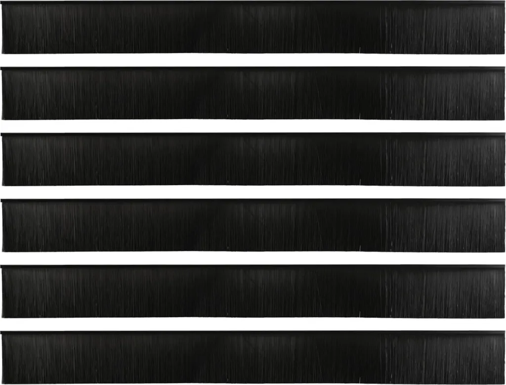 Kit 6 Guarnizioni Sottoporta vidaXL 100 cm Nero - Massimo Risparmio - 1
