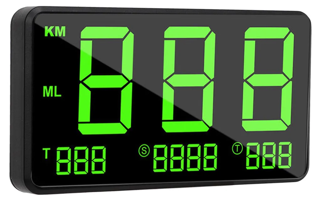 HUD Voiture GPS Universel Écran LED Vert Haute Visibilité Alerte Fatigue