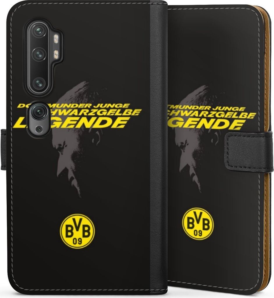 DeinDesign Klapphülle für Xiaomi Mi Note 10 Pro Handytasche Lederhülle Tasche BVB Borussia Dortmund Marco Reus