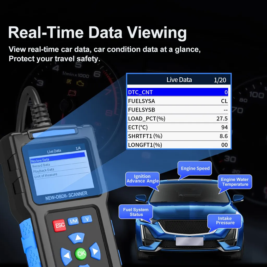 Lecteur de Code de Défaut Automobile OBD2 avec Diagnostic de Batterie - 5