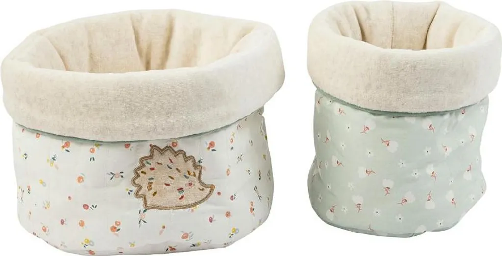 Panier de rangement 20x20 cm Zoe Hedgehog Nattou MILA ZOE LANA beige