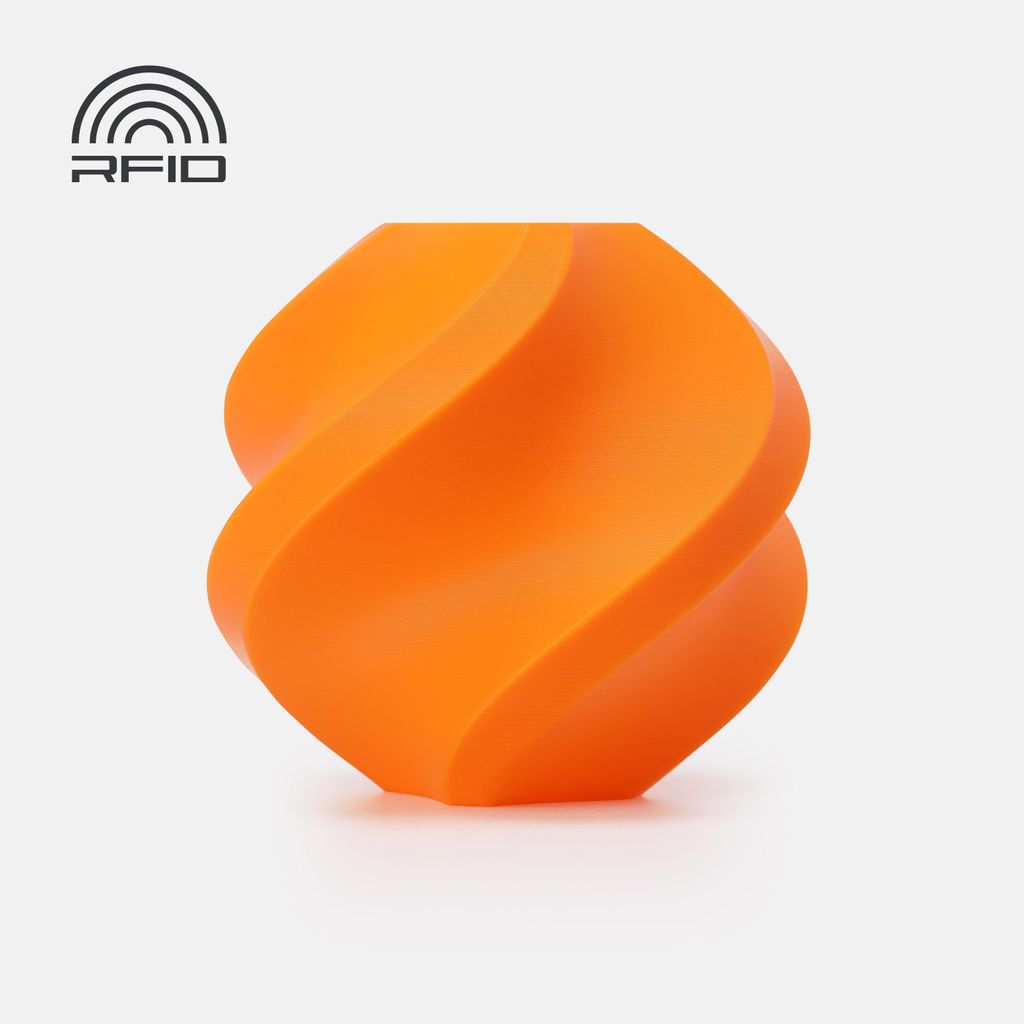 Bambu Lab PLA Basic Filament mit Spule 1kg Refill Kürbis-Orange