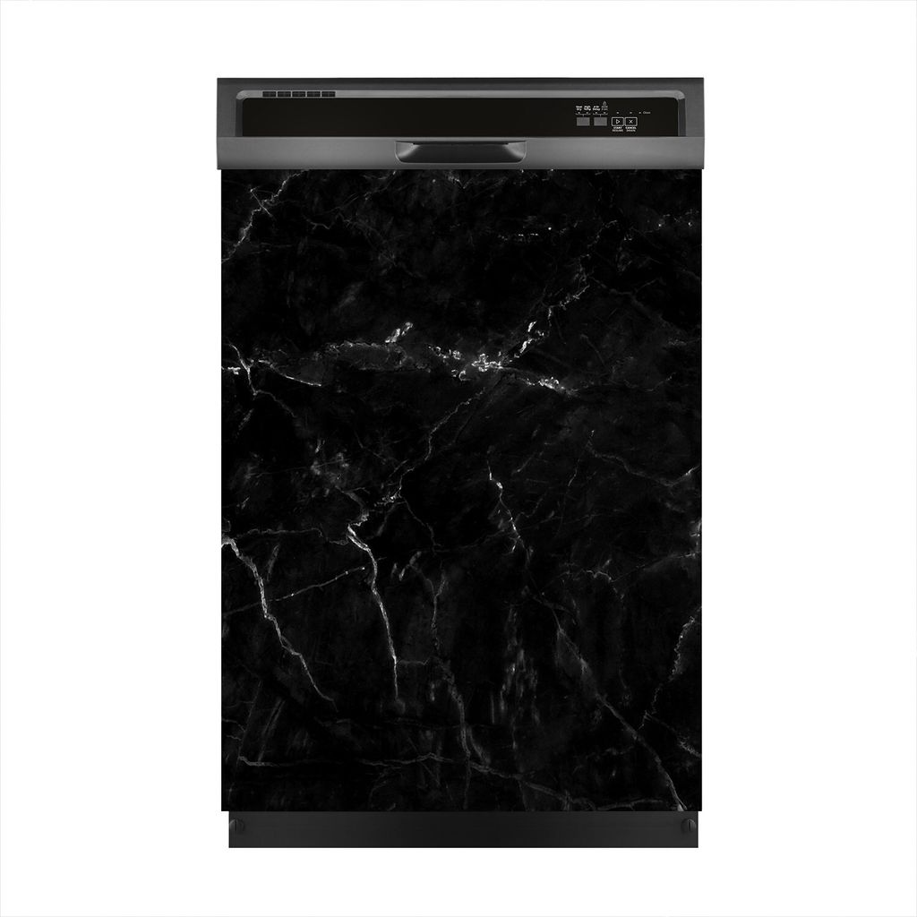 Magnete Dekorative 60x80 cm Küche Magnetmatte Spülmaschine - schwarz Marmor