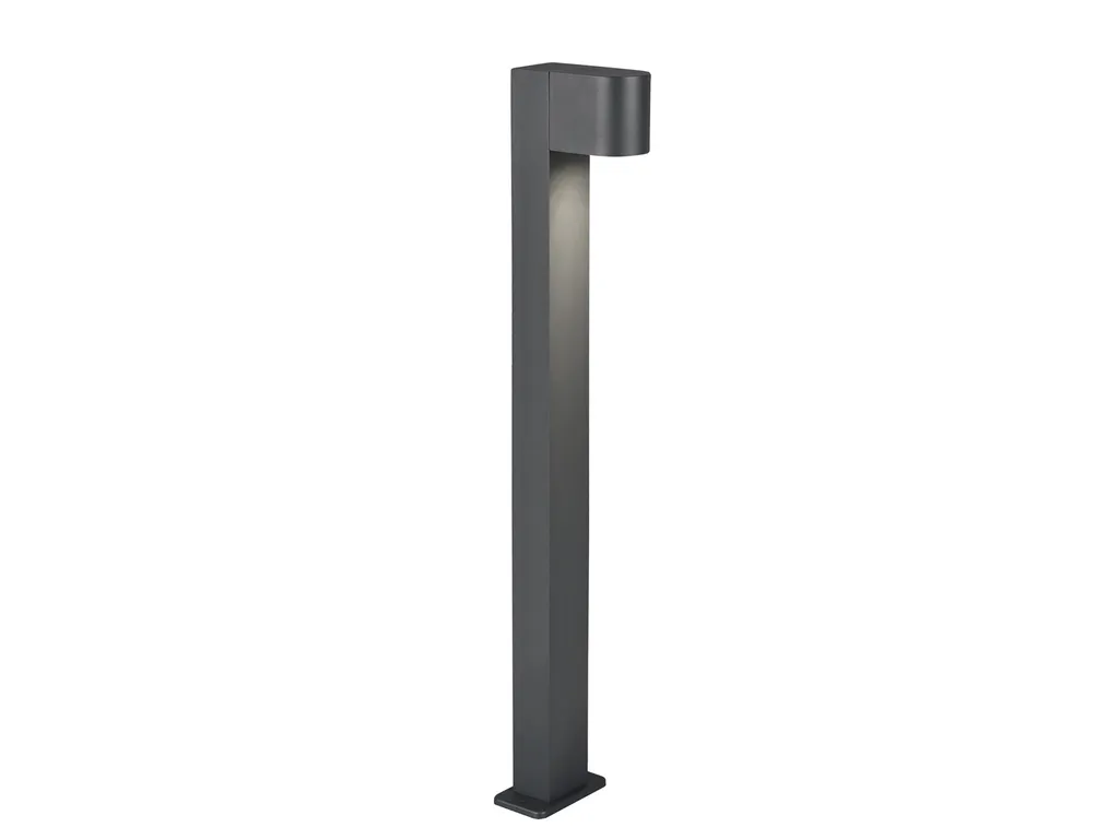 Lampe de jardin anthracite sur pied - Borne lumineuse extérieure 80cm