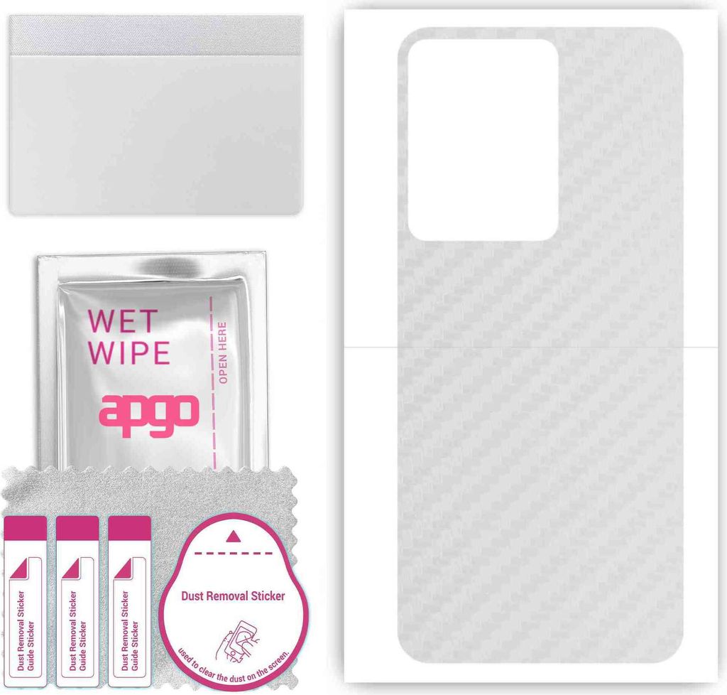 apgo Rückseite Schutzfolie, Skin, kompatibel mit Huawei Enjoy 70S, Hinten Displayschutzfolie aus Vinylfolie, kratzfest, einfache Montage - Transpa...