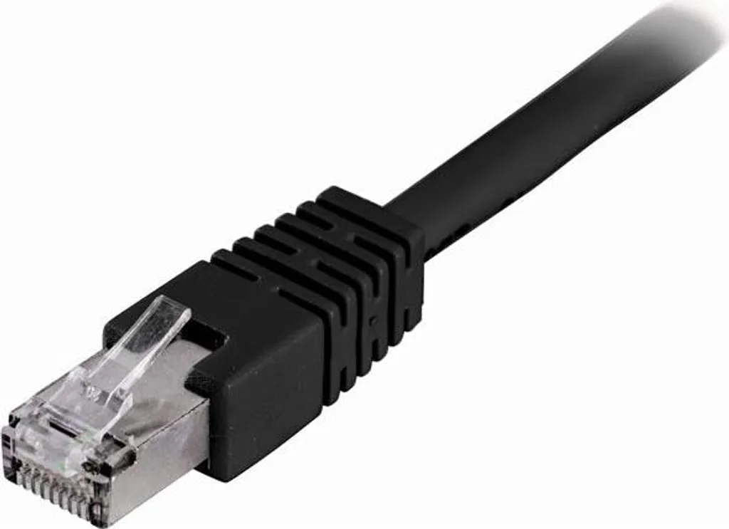DELTACO F/UTP Cat6 25m Nero | Cavo Patch Professionale Certificato Delta