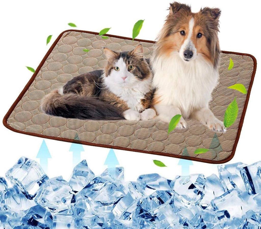 Selbstkühlende Hundematte, waschbar, kühlende Decke für Haustiere, ideal für heiße Tage, als Schlafmatte für Hundezwinger, aus Eisseide, atmu...