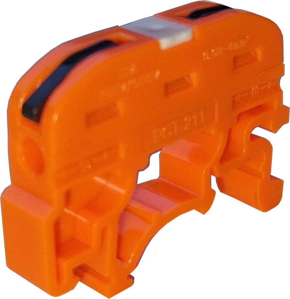 5 Stk. Verbindungsklemme, Durchgangsklemme DIN-Hutschiene - Typ 211, Farbauswahl : Orange Farbe: Orange