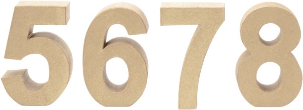 Glorex Papp-Zahl 5 17,5 x 5,5 cm Produktbild 