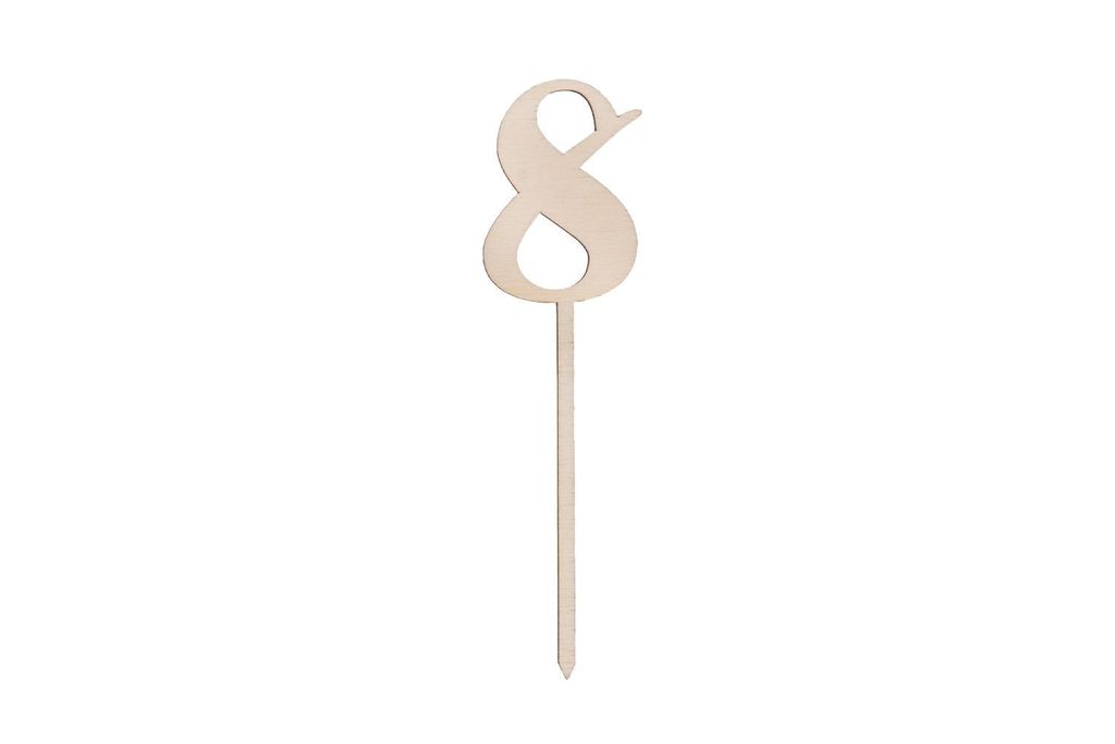 Sallys Cake Topper Zahlen - aus echtem Holz - 8