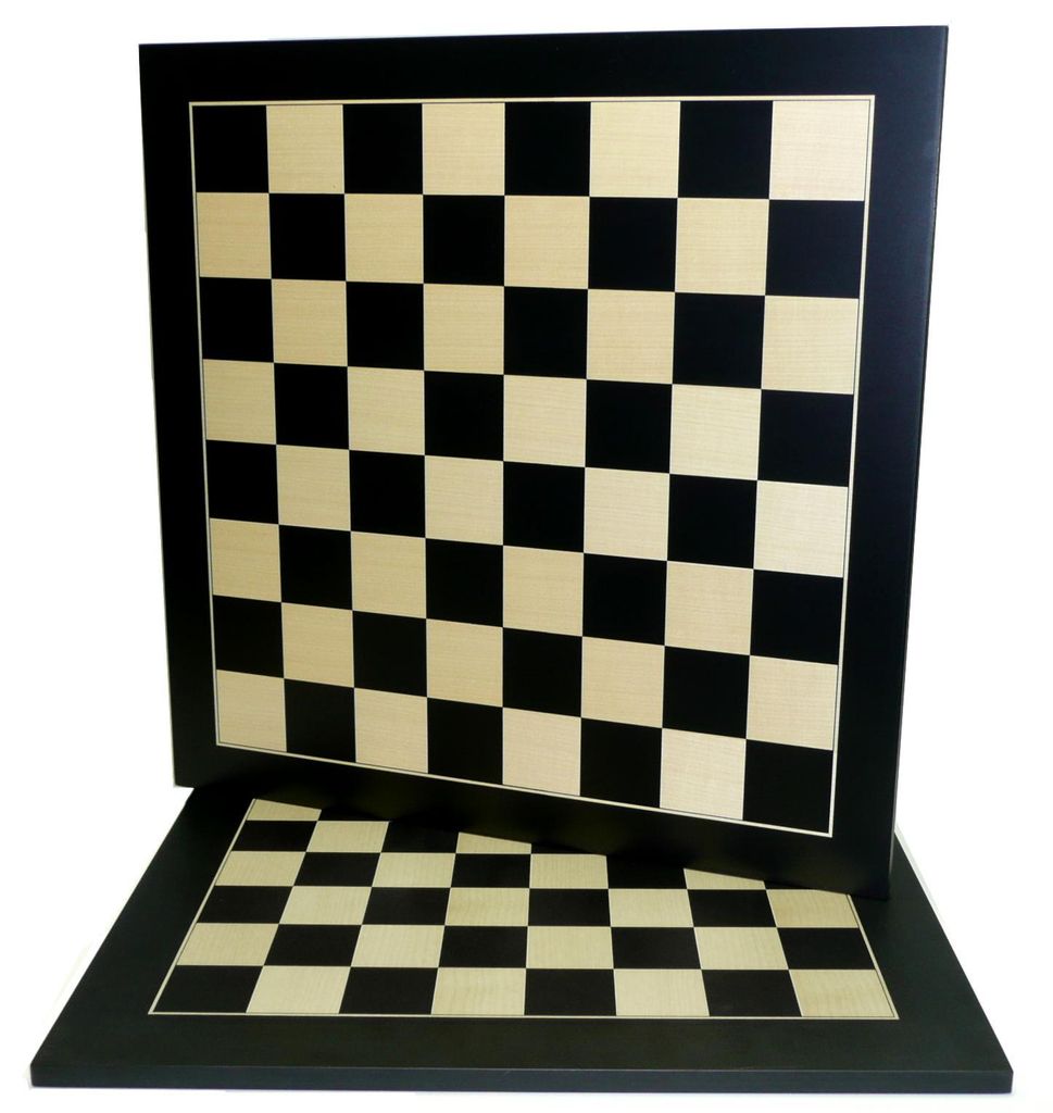 HOT Games Schachbrett Schwarz/Ahorn eingelegt V.55mm.52cm
