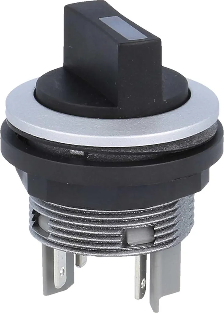 Selettore Georg Schlegel con arresto, 1Ö + 1S rotondo, connettore piatto SHORTRON 2,8 mm x 0,8 mm - 1 pezzo