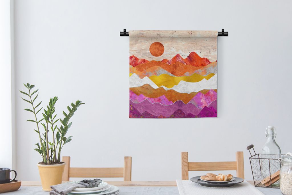 MuchoWow Wandteppich Wandbehang Lesbisch - Gold - Marmor 60x60 cm Tapisserie Dekoration Wandtuch - Dekorationen - Wand Decke