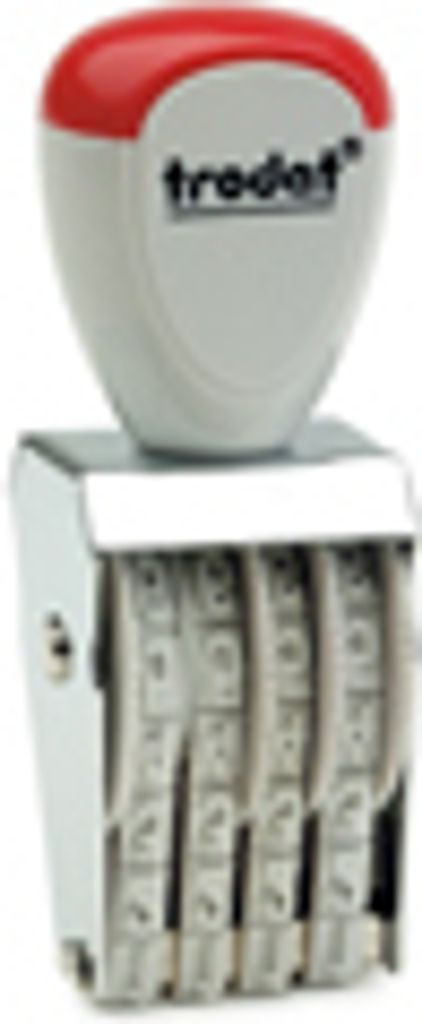 Ziffernbaenderstempel 4-stellig, 4mm Schrifthoehe Produktbild 