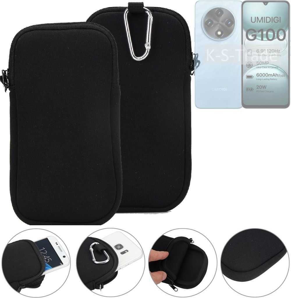 K-S-Trade Neopren-Hülle Handyhülle kompatibel mit UMIDIGI G100 Schutzhülle Neoprenhülle Sleeve Schutz-Hülle Gürtel Tasche Case Holster